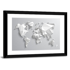 Triangular World Map Wall Art