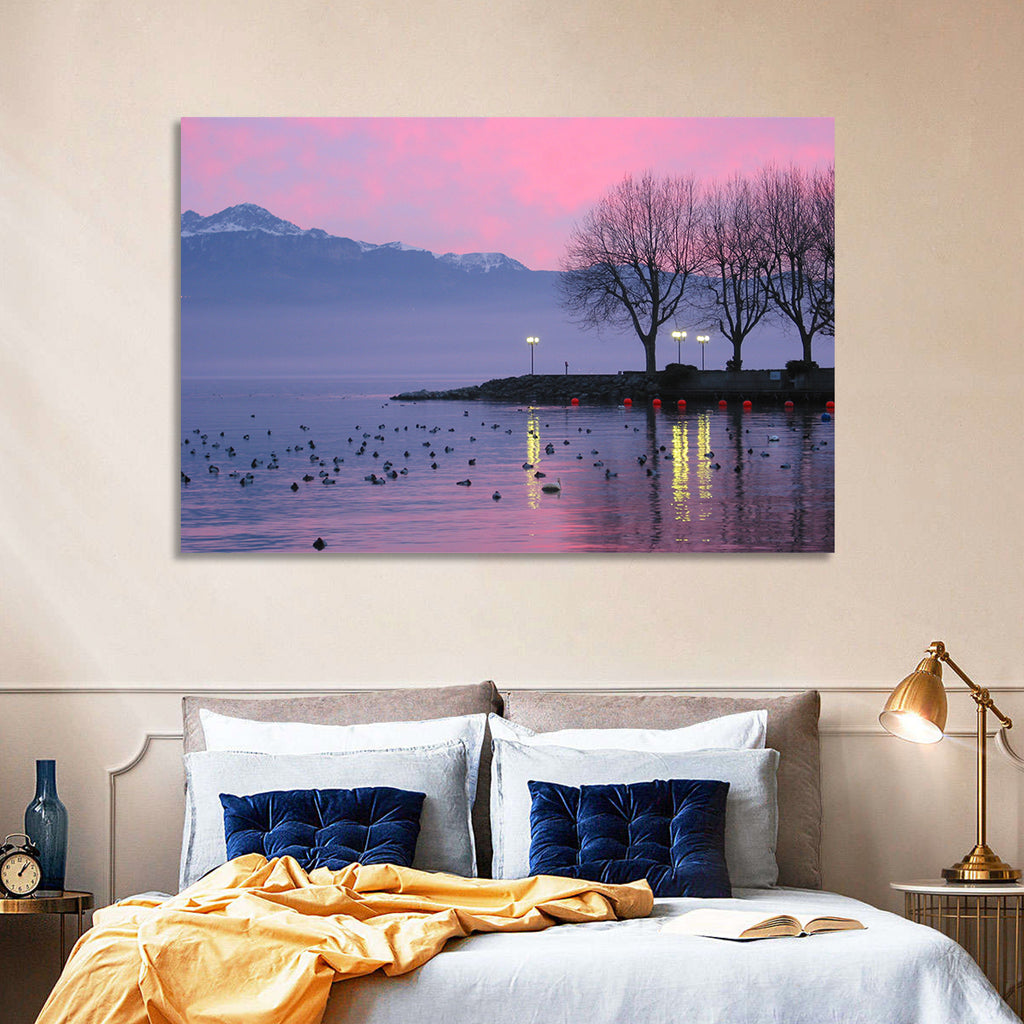Lake Geneva Twilight Wall Art