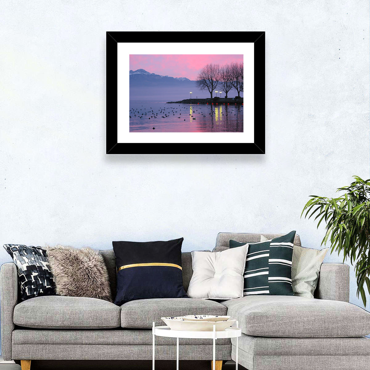 Lake Geneva Twilight Wall Art