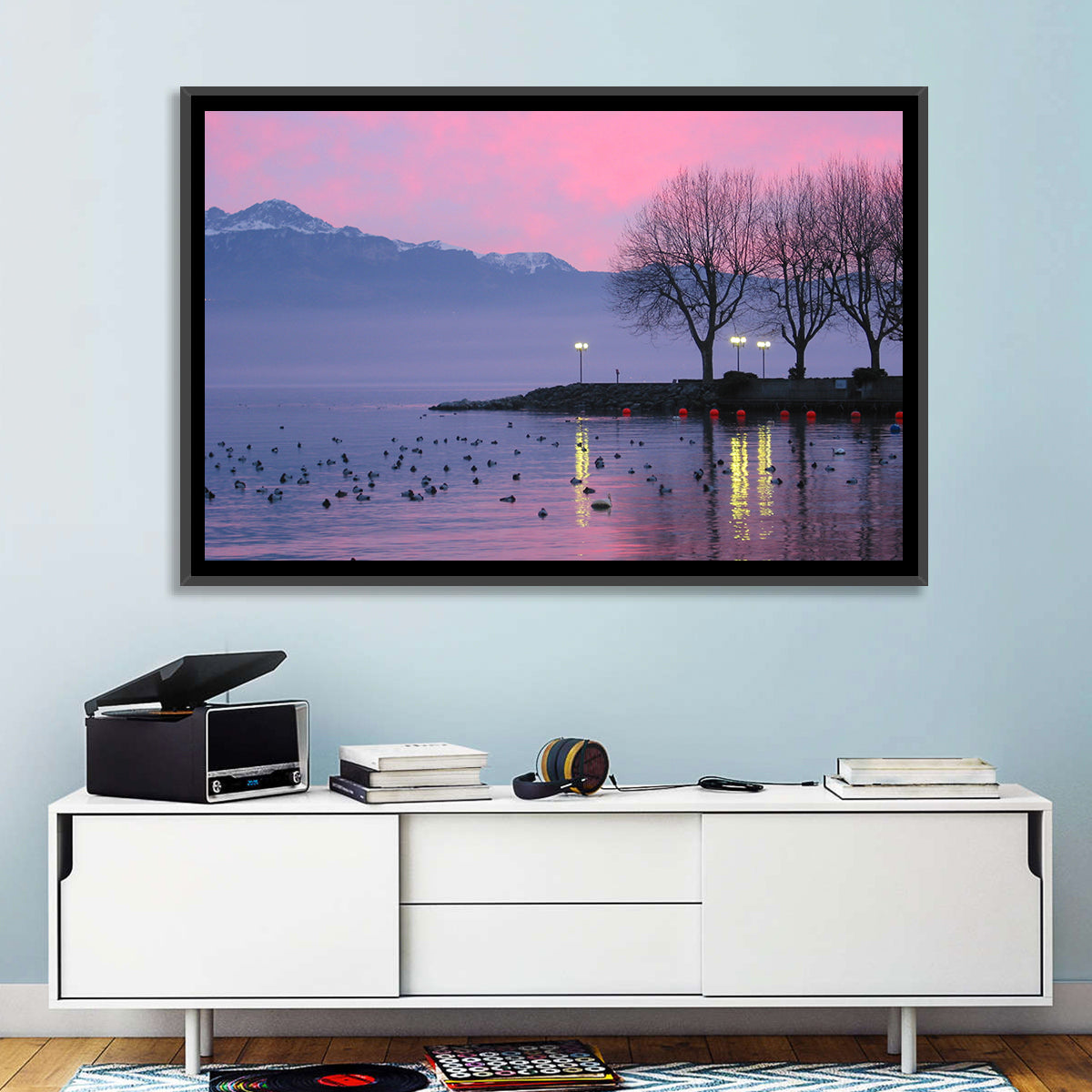 Lake Geneva Twilight Wall Art