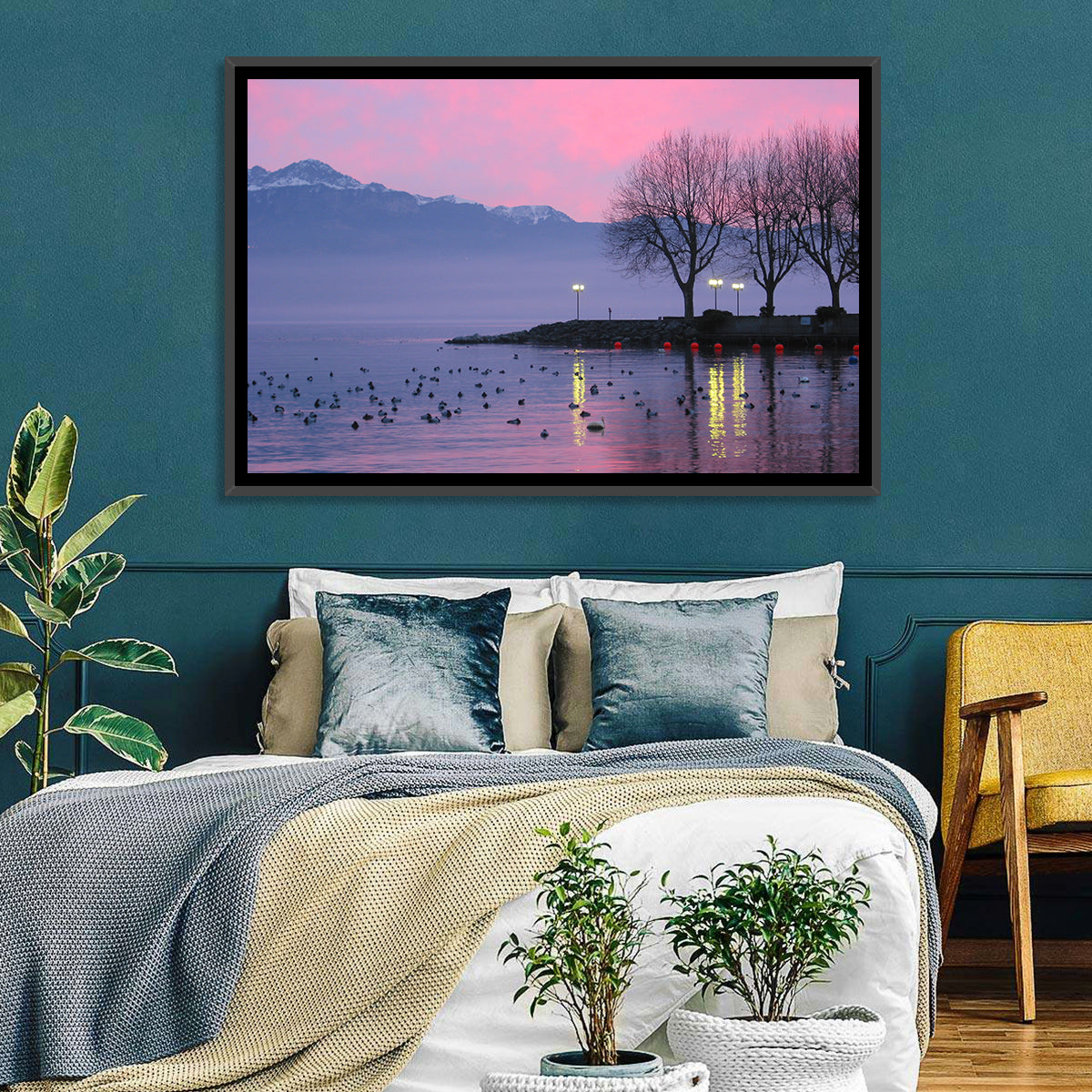 Lake Geneva Twilight Wall Art