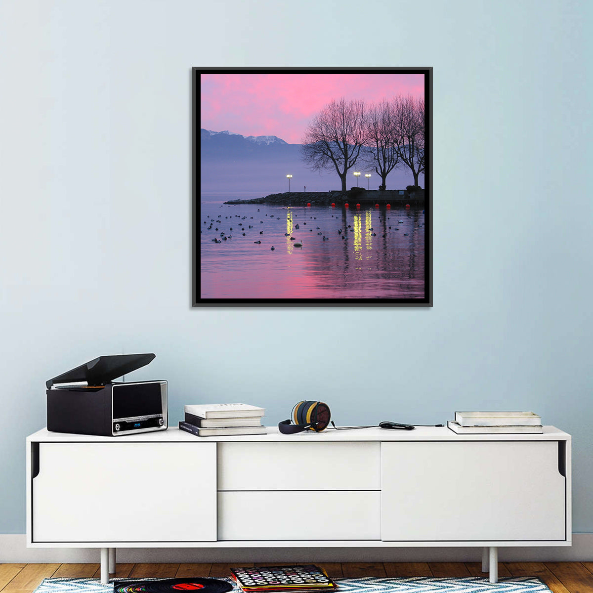Lake Geneva Twilight Wall Art