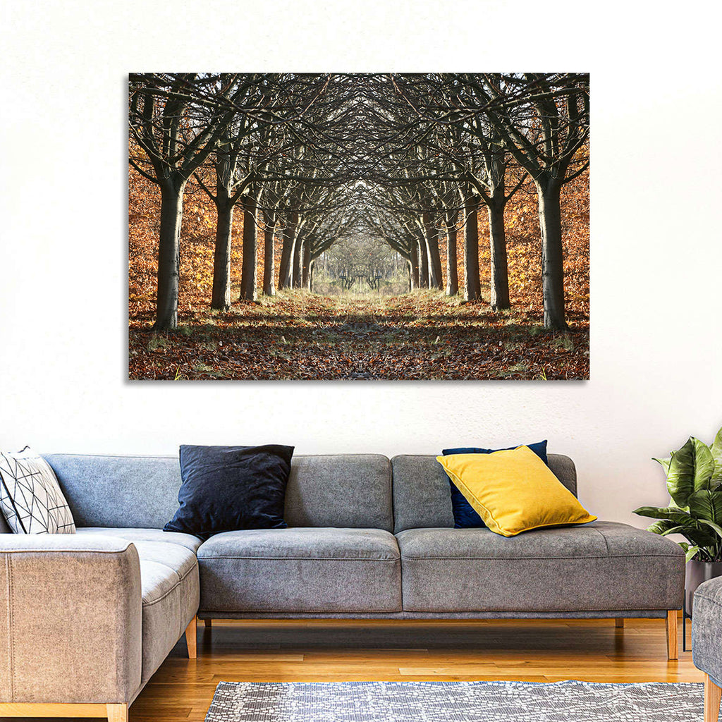 Danish Autumn Tree-lined Path Wall Art