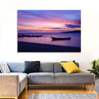 Malolo Island Sunset with Moored Boats Wall Art