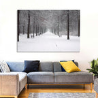 Snow Covered Park Lane Wall Art
