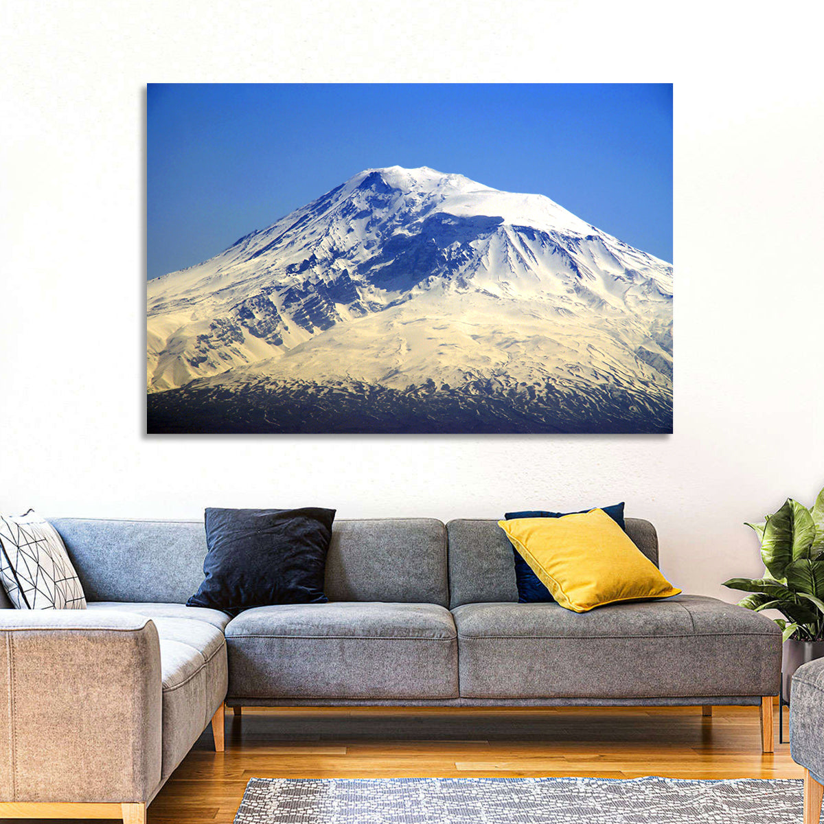 Mount Ararat Winter Summit Wall Art in a room, landscape