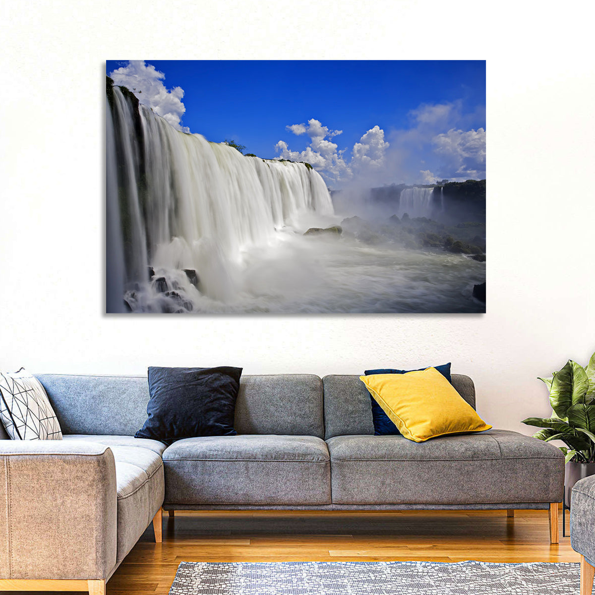 White Iguassu Falls Wall Art