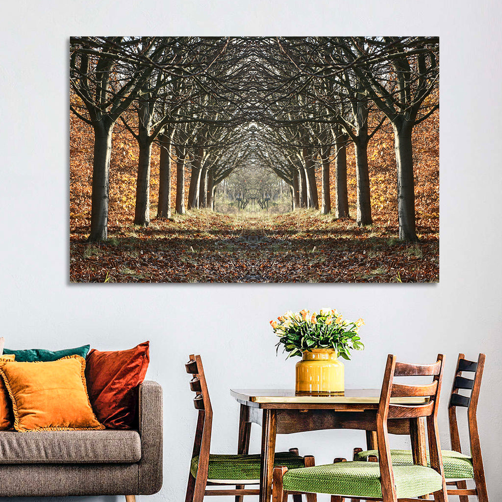 Danish Autumn Tree-lined Path Wall Art