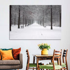 Snow Covered Park Lane Wall Art