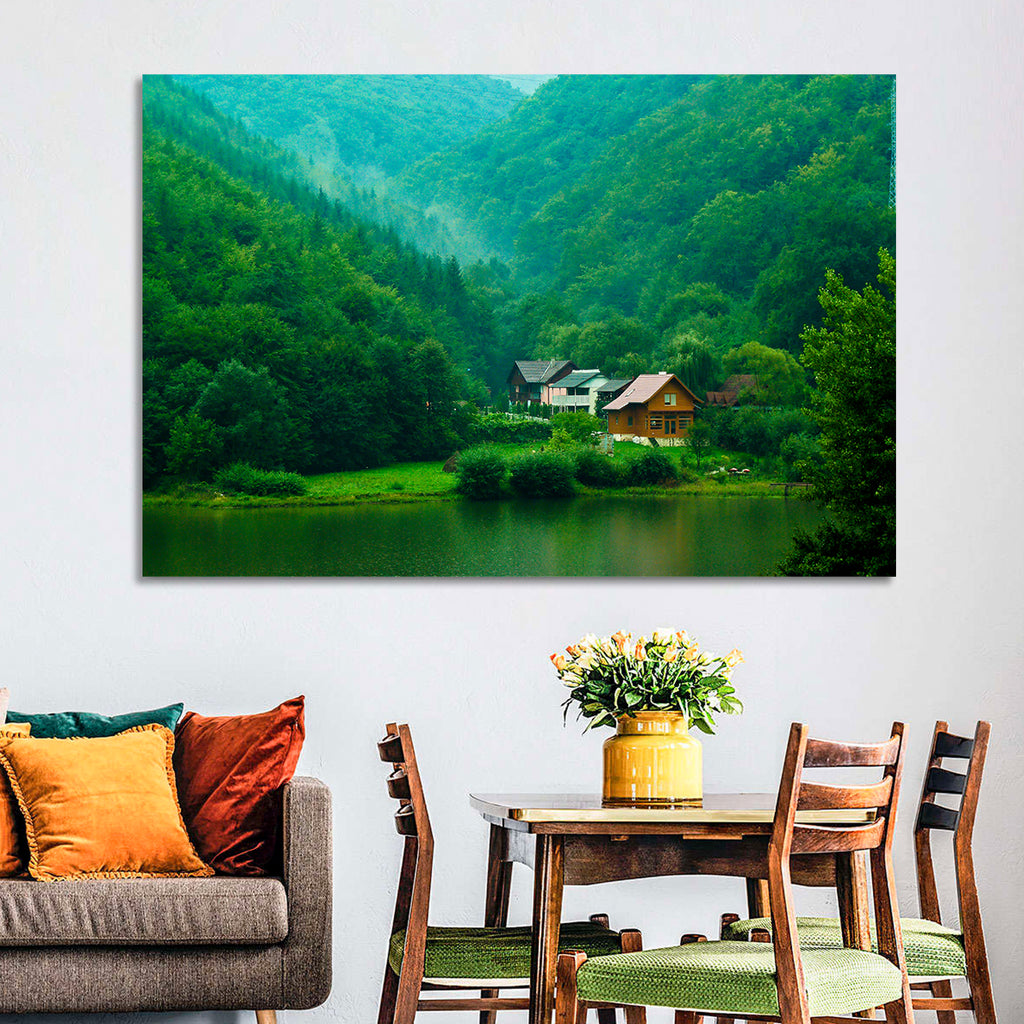 Mist Over Lake Tarnita Wall Art