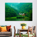 Mist Over Lake Tarnita Wall Art