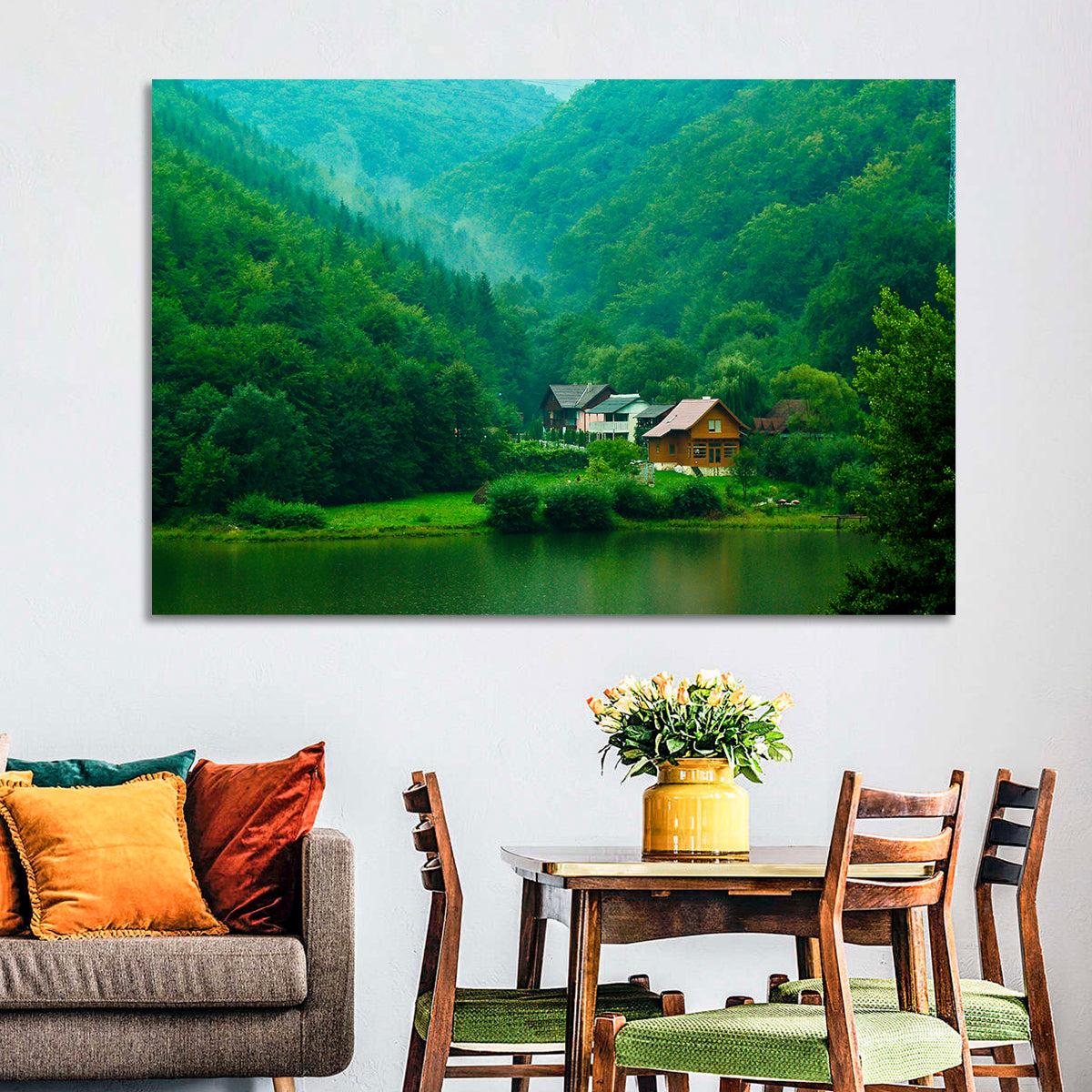 Mist Over Lake Tarnita Wall Art