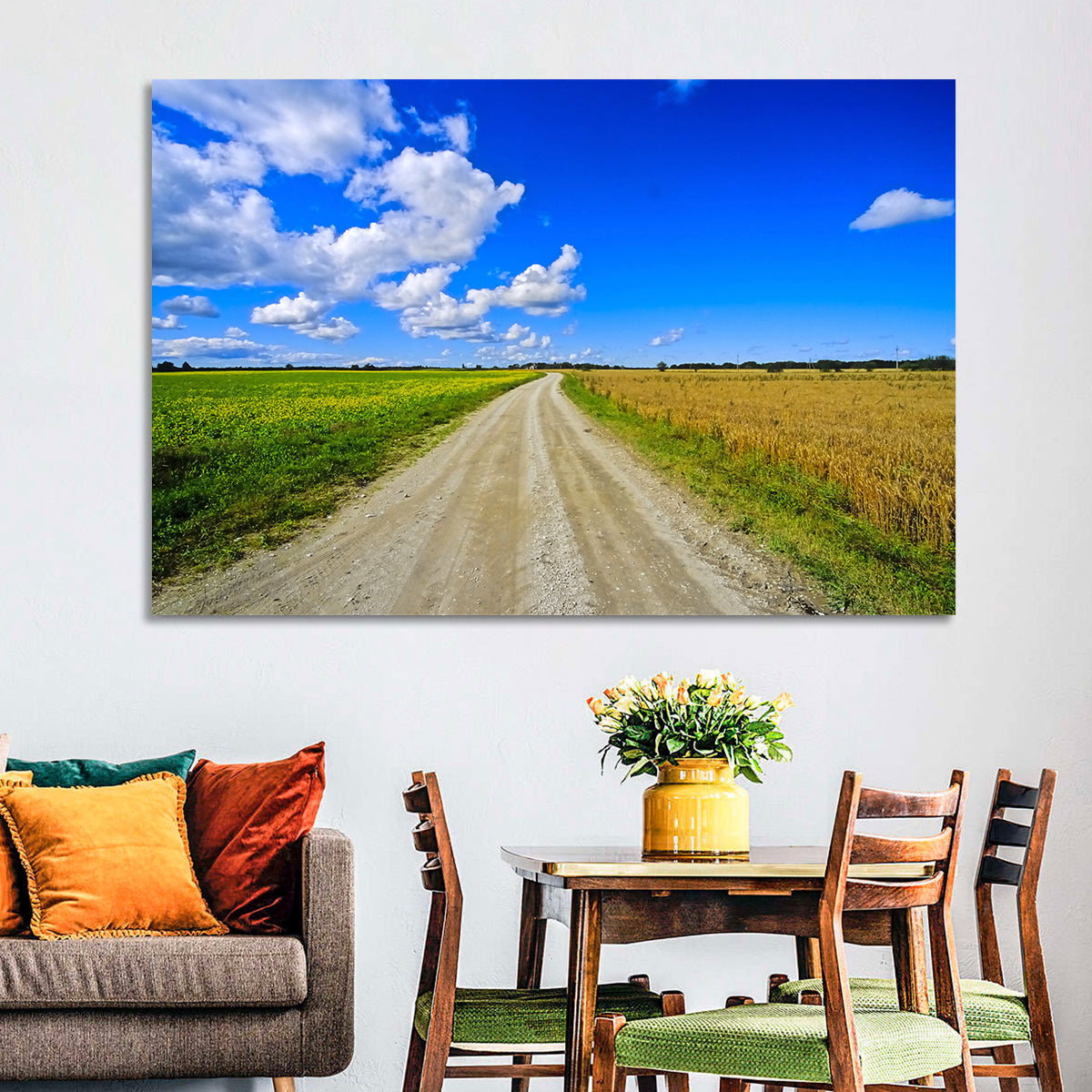 Estonian Summer Fields Wall Art in a room, landscape