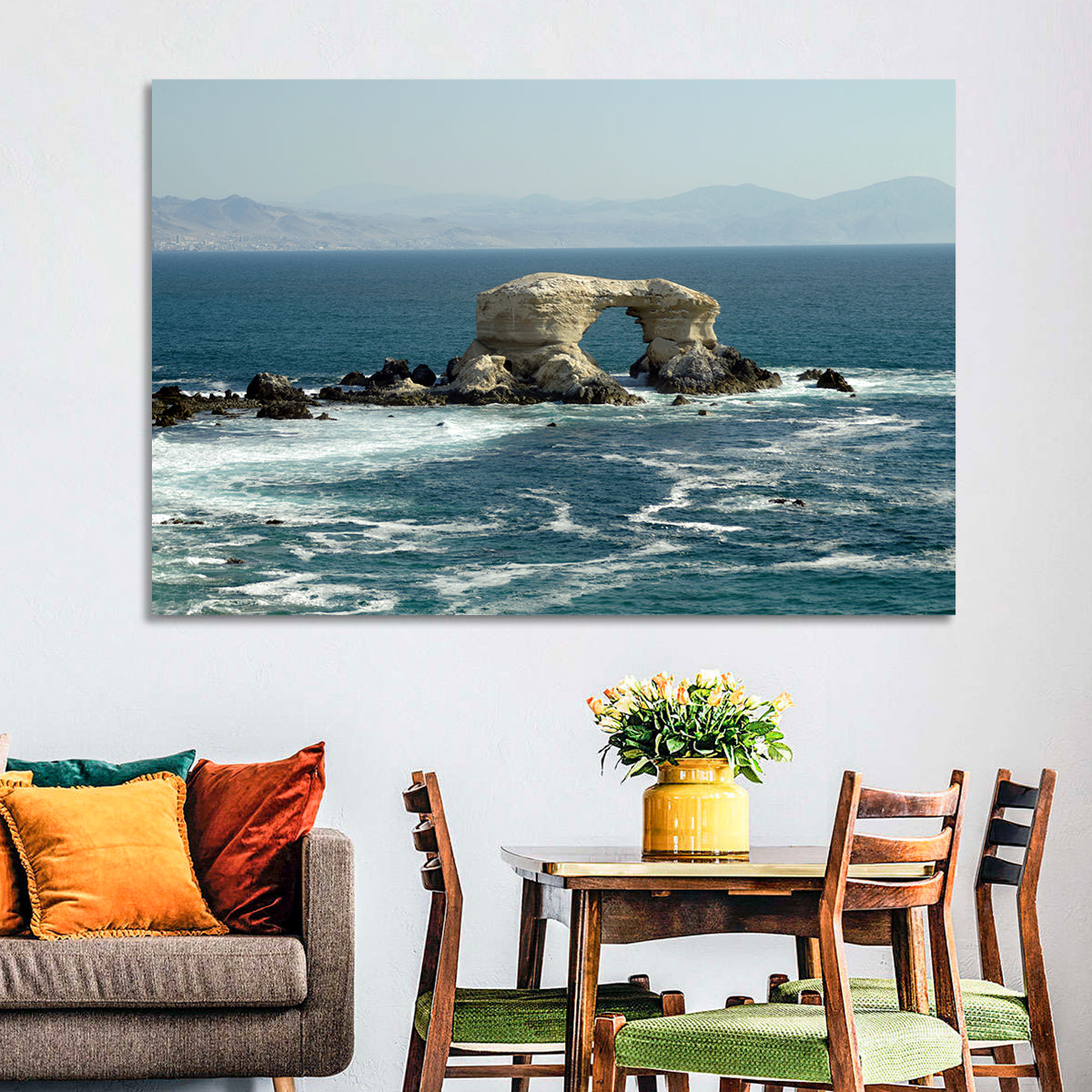 Stone Arch at Shell Beach Wall Art in a room, landscape
