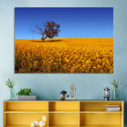 Canola Field with Lone Tree Wall Art