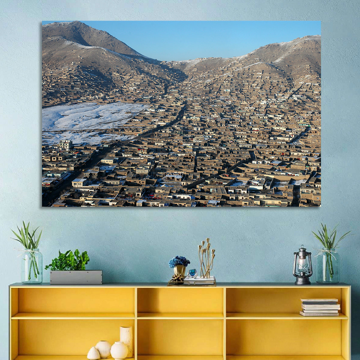 Kabul Winter Cityscape Wall Art