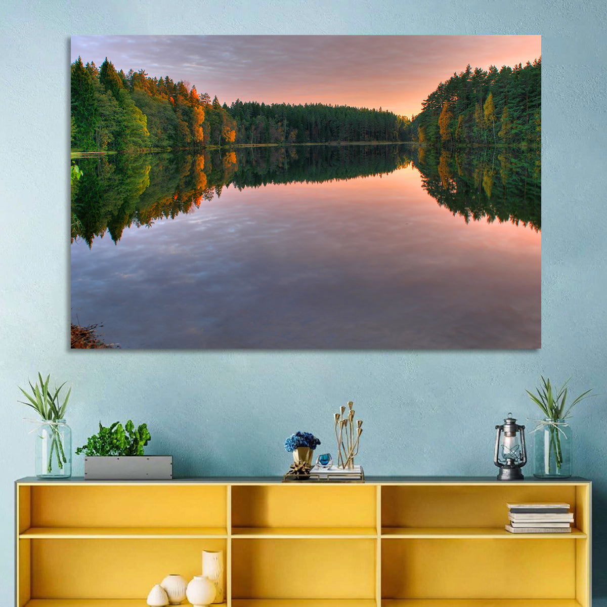 Estonian Lake at Golden Hour Wall Art