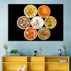 Six Indian Curry Bowls Wall Art