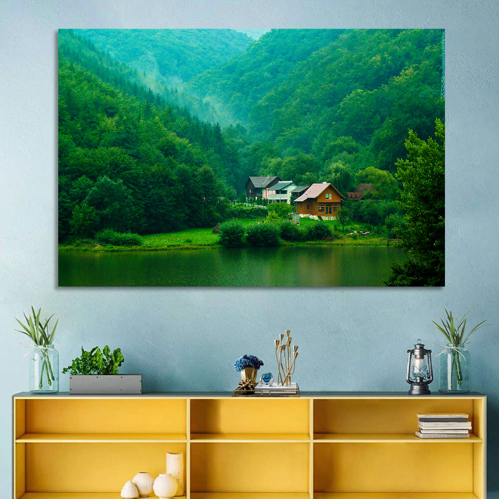 Mist Over Lake Tarnita Wall Art