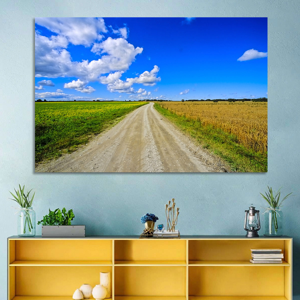 Estonian Summer Fields Wall Art in a room, landscape
