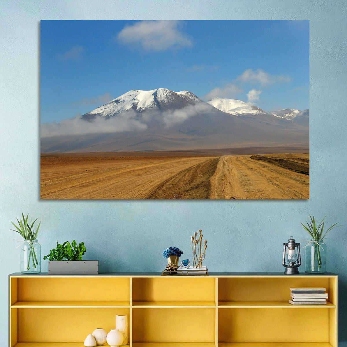 Road to Atacama Peaks Wall Art in a room, landscape