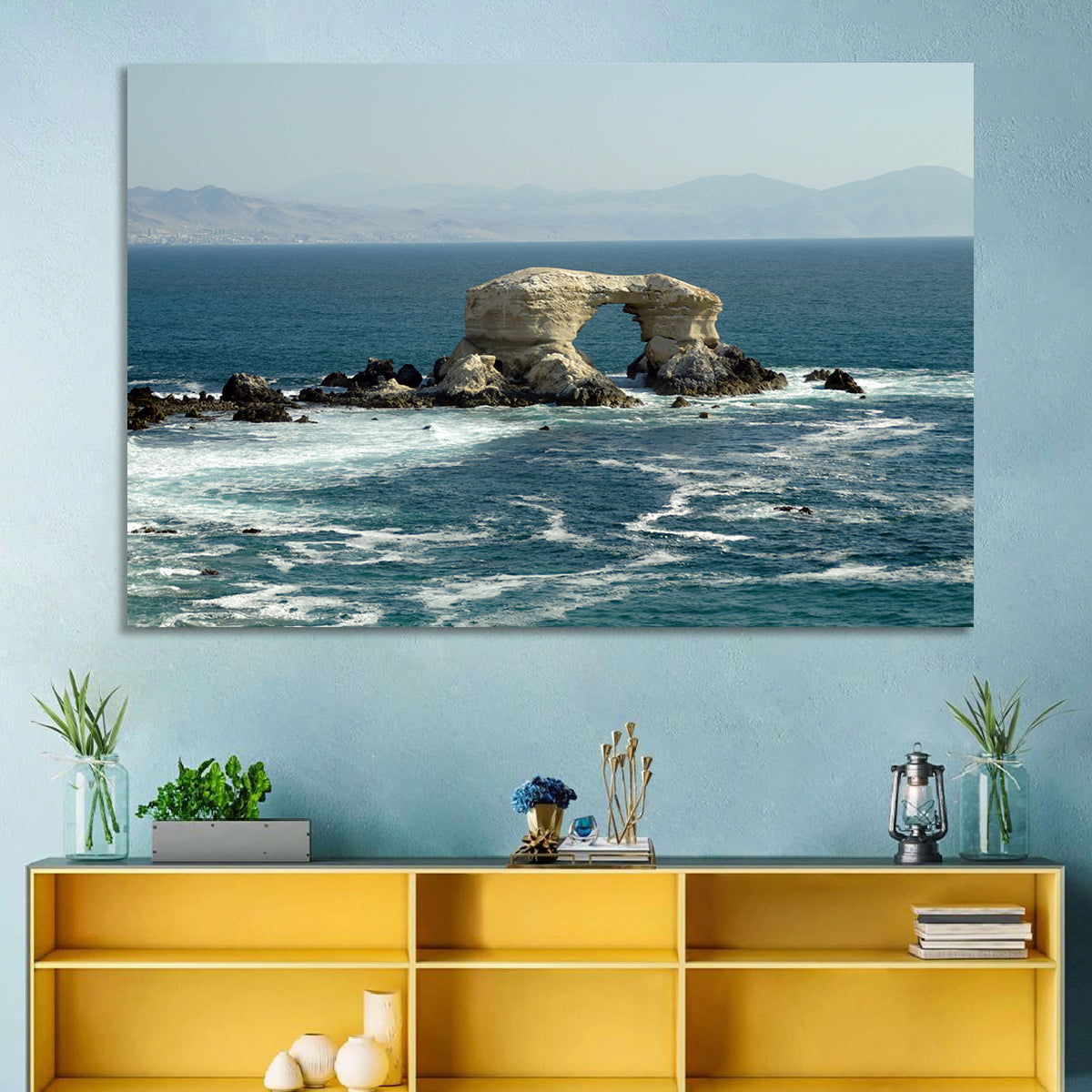 Stone Arch at Shell Beach Wall Art in a room, landscape
