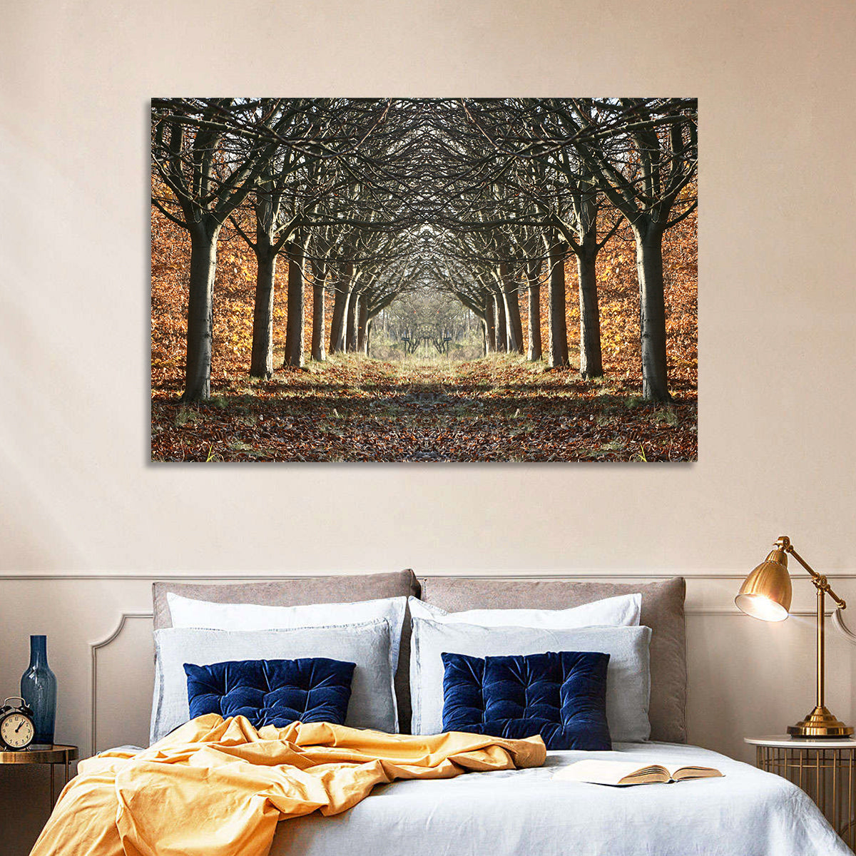 Danish Autumn Tree-lined Path Wall Art