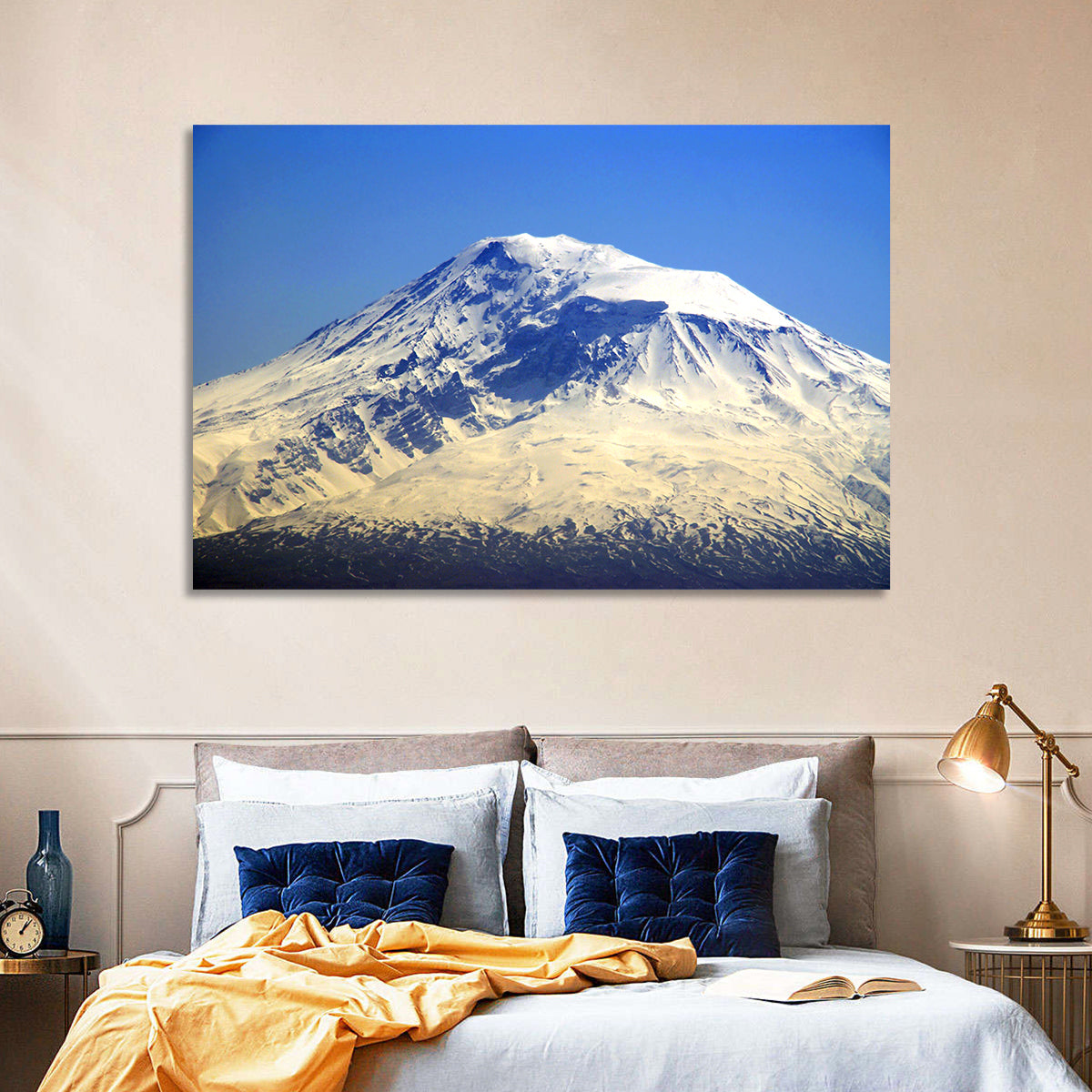 Mount Ararat Winter Summit Wall Art in a room, landscape
