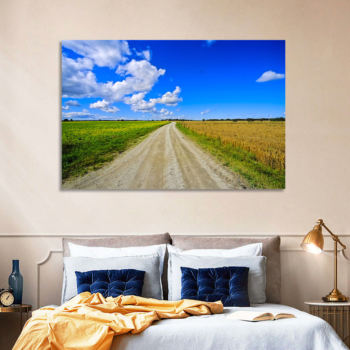 Estonian Summer Fields Wall Art in a room, landscape