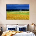 Cornfields Under Stormy Sky Wall Art