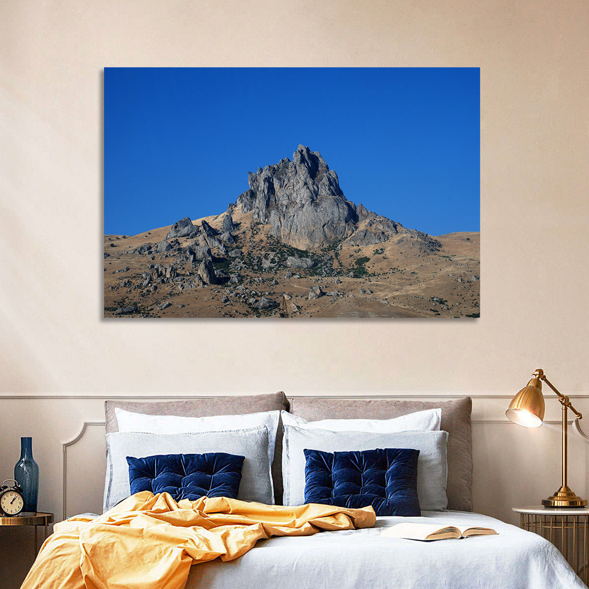 Besh Barmag Mountain Peak Wall Art in a room, landscape