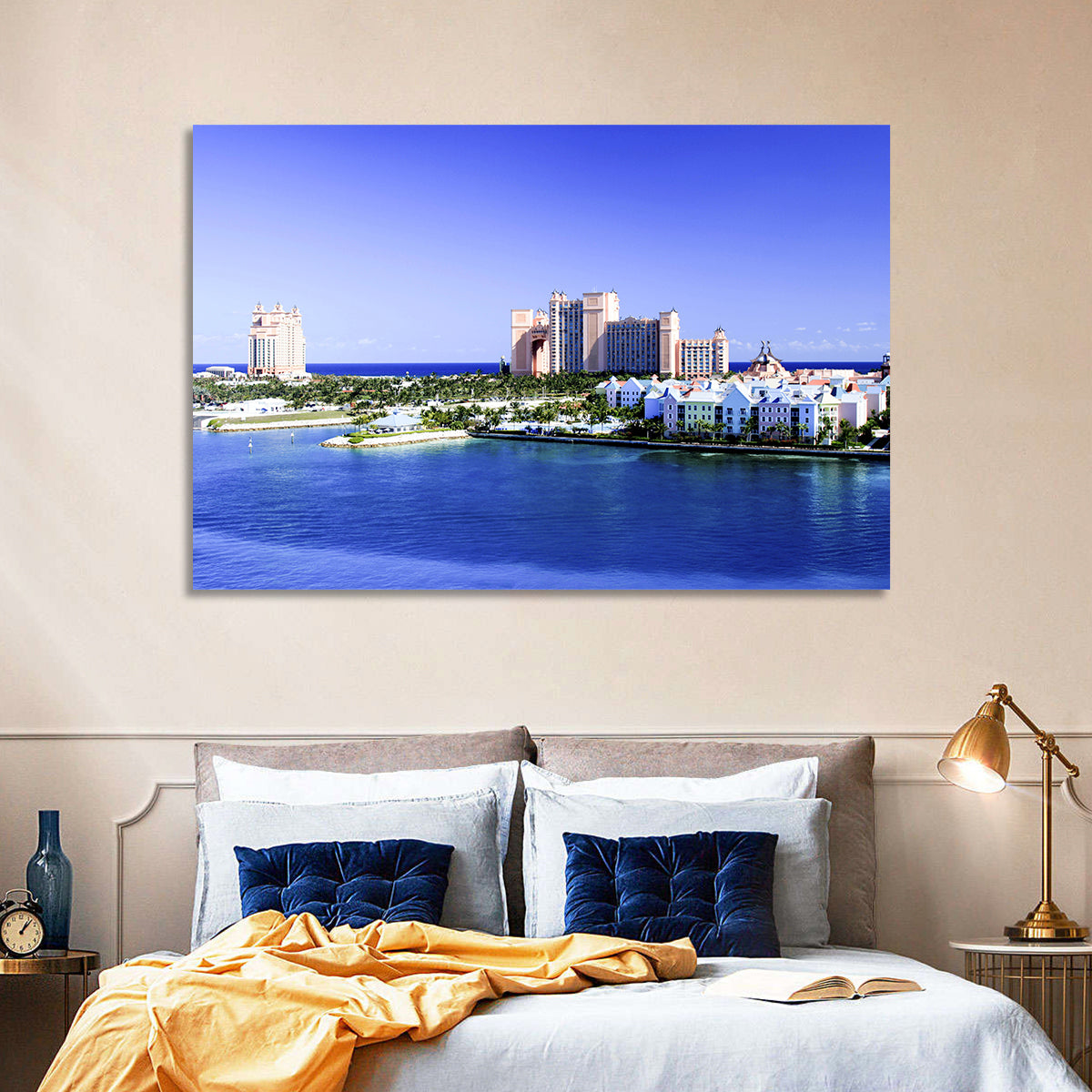 Atlantis Paradise Island View Wall Art in a room, landscape