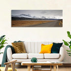 Icelandic Road to Snow-capped Mountains Wall Art