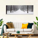 Snow Covered Park Lane Wall Art