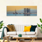Baku Oil Rigs at Dusk Wall Art