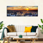 Sea Stones at Sunset Wall Art