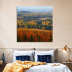 Finnish Autumn Landscape with Red-roofed House Wall Art