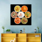 Six Indian Curry Bowls Wall Art