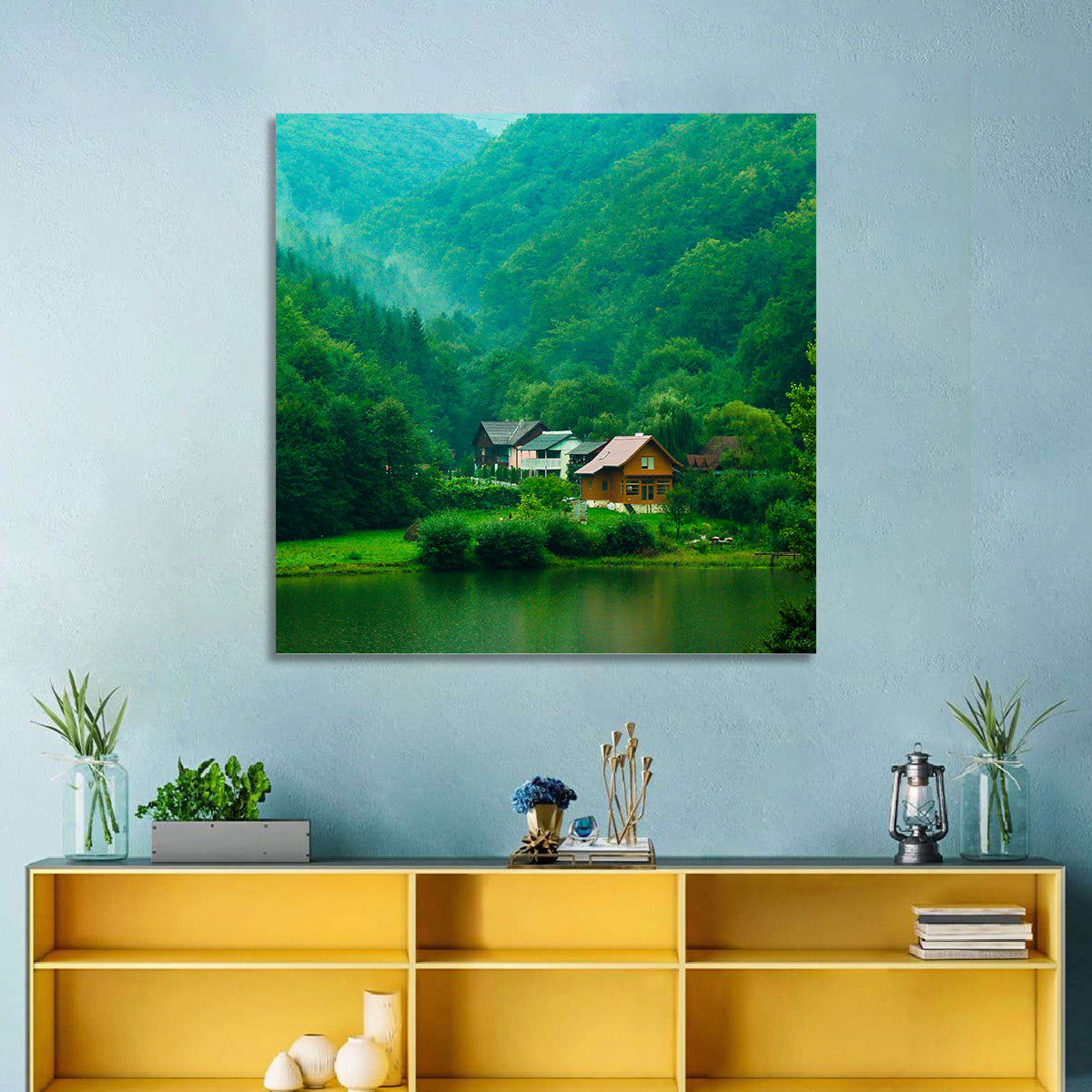 Mist Over Lake Tarnita Wall Art