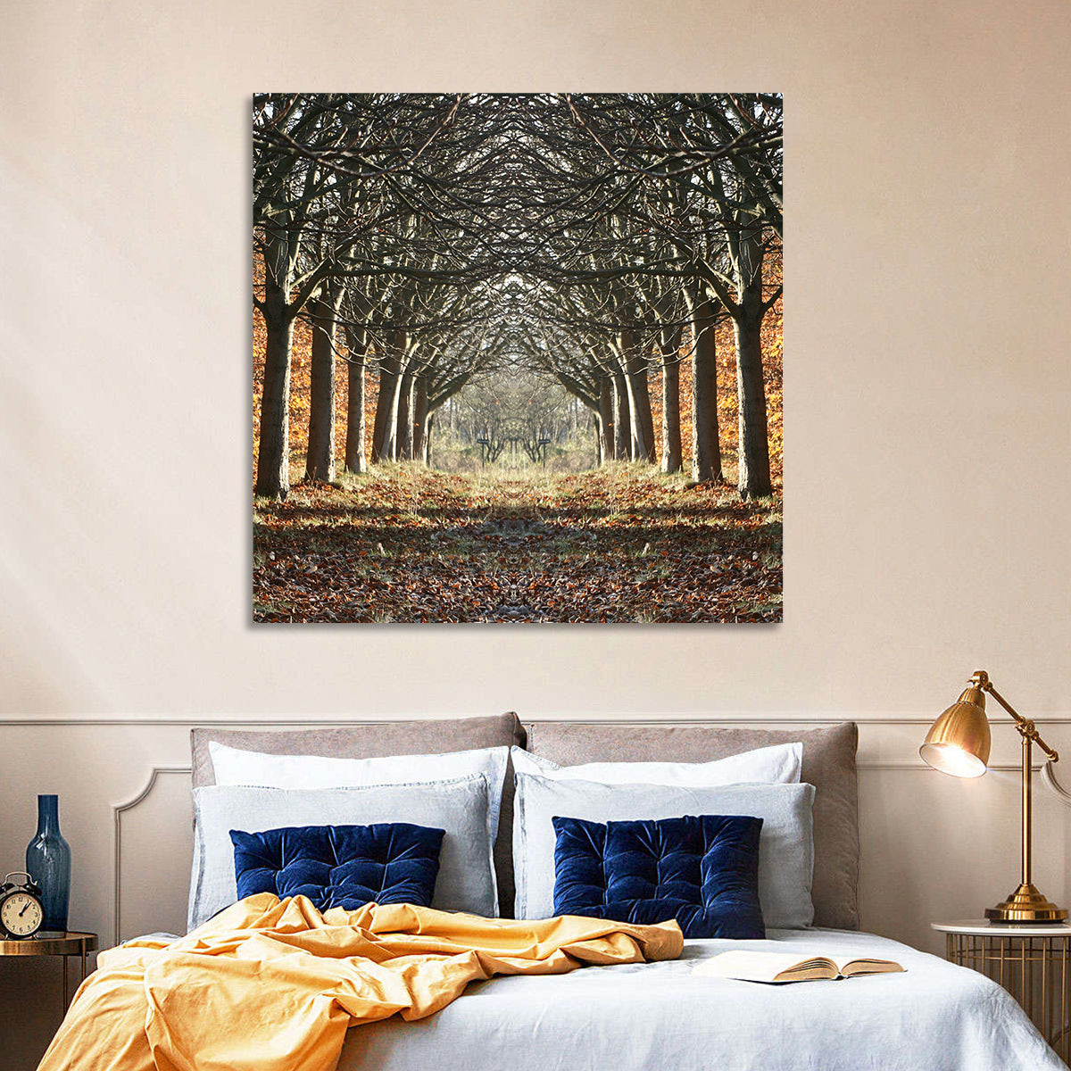 Danish Autumn Tree-lined Path Wall Art