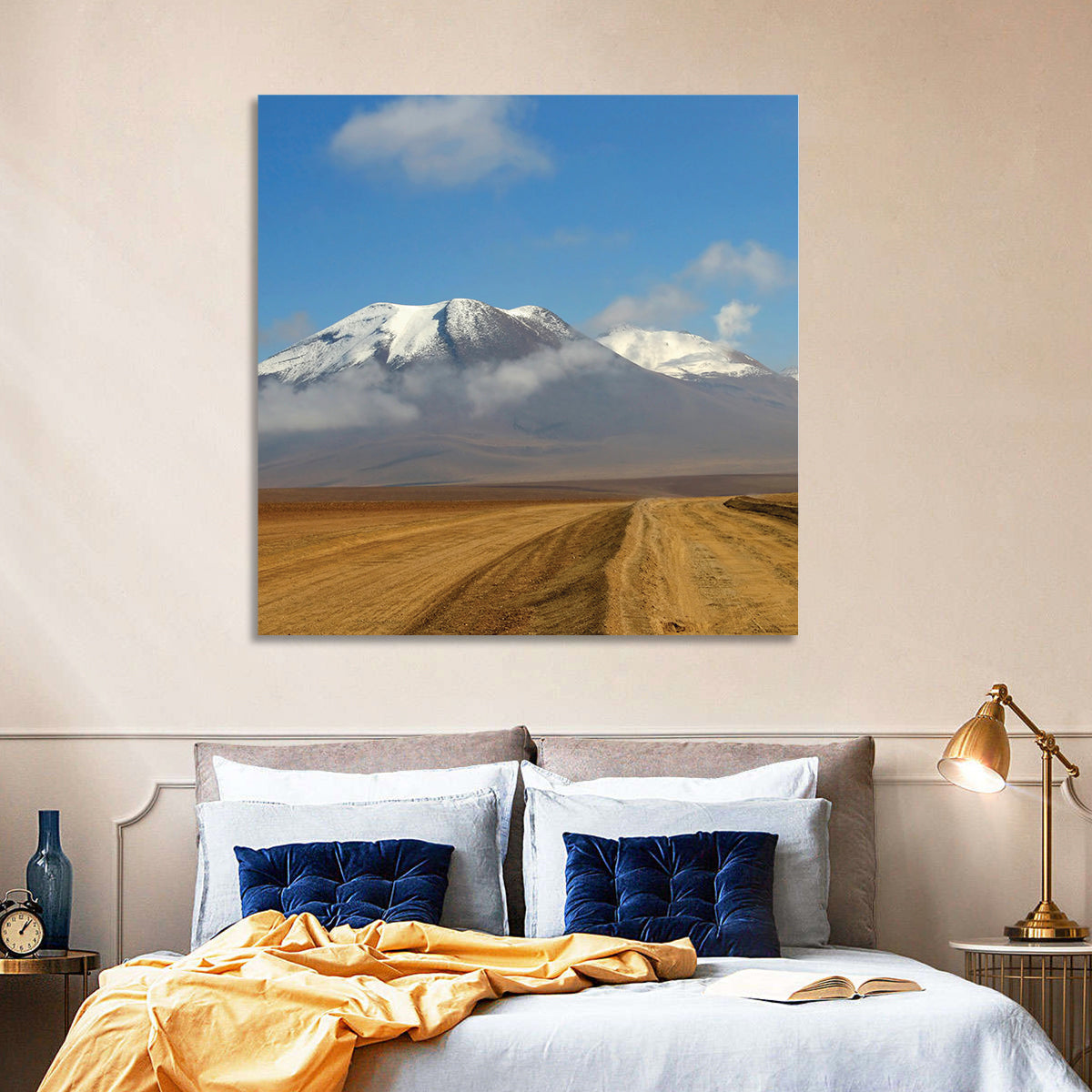Road to Atacama Peaks Wall Art in a room, square