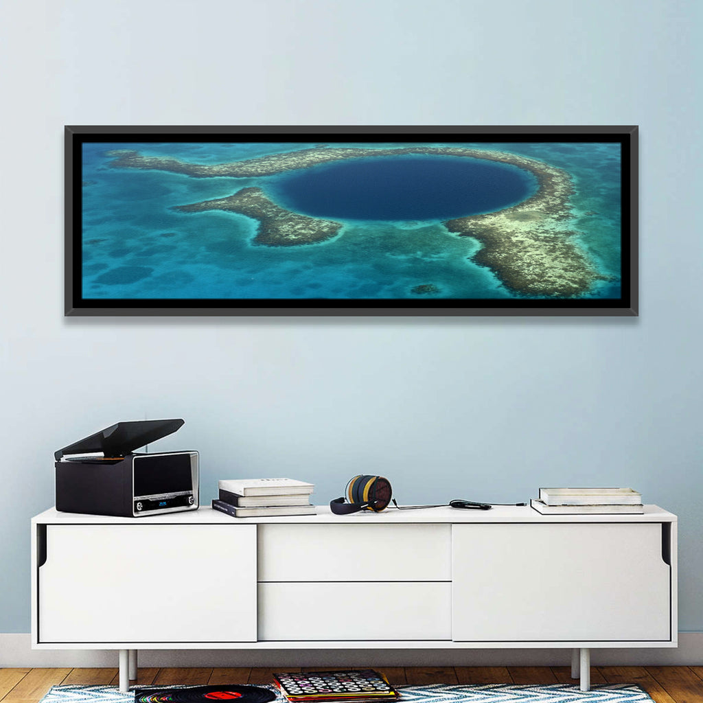 Great Blue Hole Aerial View Belize Wall Art
