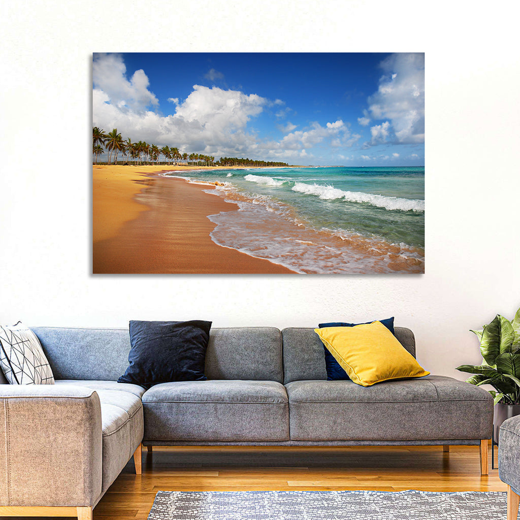 Palm Lined Tropical Coast Wall Art