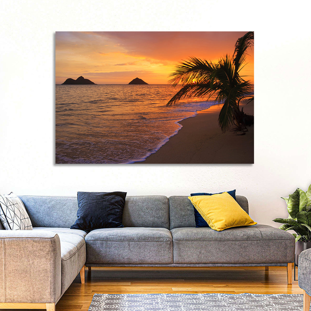 Lanikai Sunrise Over Na Mokulua Wall Art