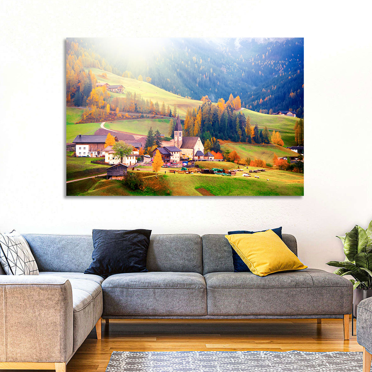 Santa Maddalena Golden Hour Wall Art