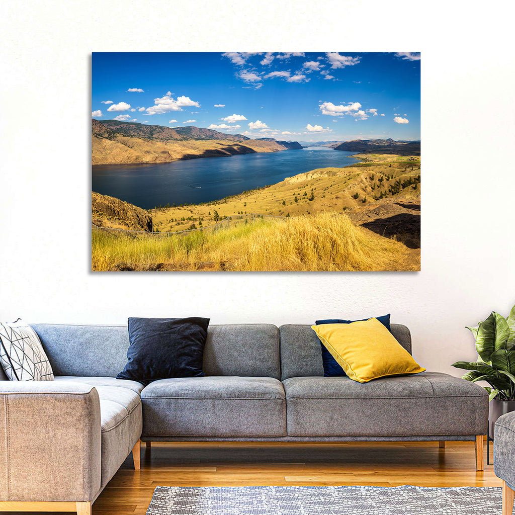 Golden Grass at Kamloops Lake Wall Art