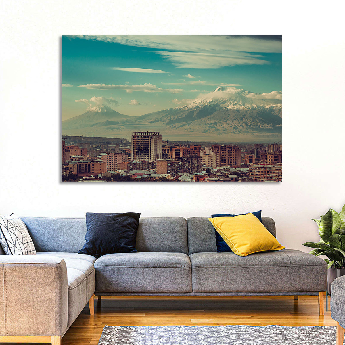 Yerevan Skyline with Mount Ararat Wall Art