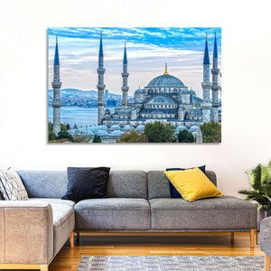 Cloudy Blue Mosque Wall Art