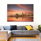 Kuwait City Skyline at Sunset Wall Art