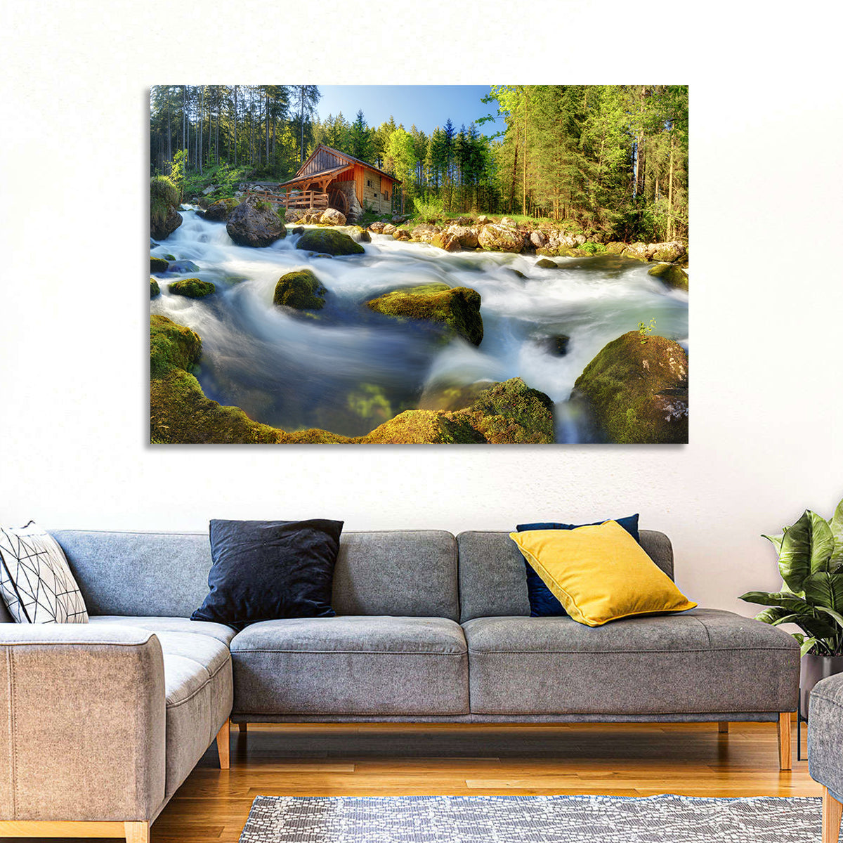Salzburg Stream with Watermill Wall Art